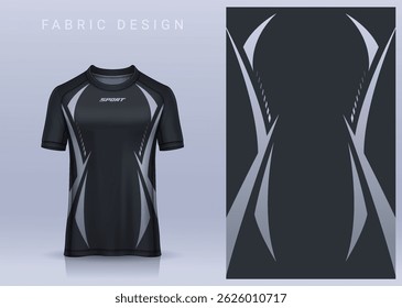 Design têxtil de tecido para camiseta Sport, maquete de camisa de futebol para clube de futebol.