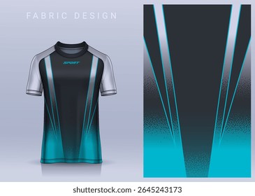 Fabric textile design for Sport t-shirt, Soccer jersey mockup for football club. uniform front view.