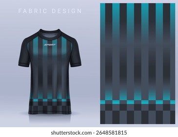 Stof textiel ontwerp voor Sport T-shirt, Voetbal jersey mockup voor voetbalclub. uniform vooraanzicht.