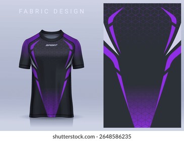 Fabric textile design for Sport t-shirt, Soccer jersey mockup for football club. uniform front view.