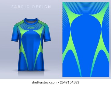 Design têxtil de tecido para camiseta Sport, maquete de camisa de futebol para clube de futebol.