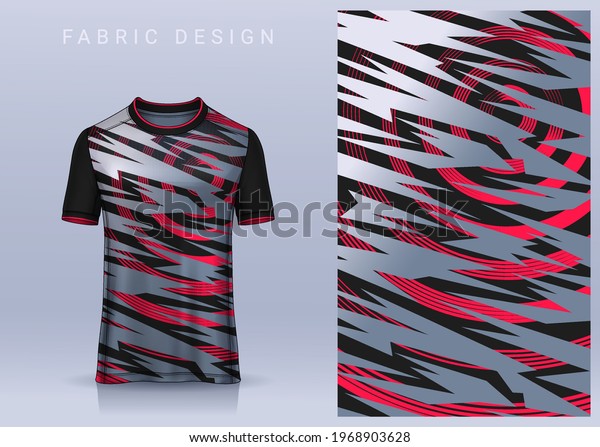Fabric textile design for Sport\
t-shirt, Soccer jersey mockup for football club. uniform front\
view.