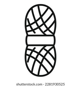 Fabric textile icon outline vector. Wool knit. Fashion cloth