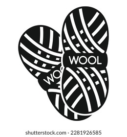 Fabric textile icon simple vector. Wool knit. Fashion cloth