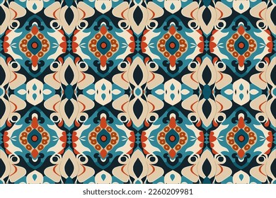 Fabric textile Ikat geometric folklore ornament seamless pattern. Abstract graphic line ethnic traditional folk antique tribal modern ornate luxury elegant minimal vintage retro style.