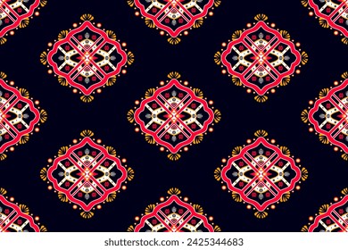 Tela textil mandala ornamentos bordado de fondo. Alfombra azteca tribal boho nativo.Patrón geométrico americano y mexicano navajo. Tradicional estilo tribal.