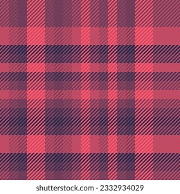 Fabric textile pattern of background seamless texture with a plaid tartan vector check in pink and red colors.