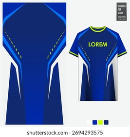 Design de padrão têxtil de tecido em conceito de design dinâmico para futebol, futebol, futebol americano, rúgbi, badminton, ciclismo, atletismo, basquete, beisebol, esportes, motocross ou camisa esportiva. Vetor.