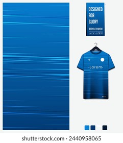 Fabric textile pattern design for soccer jersey, football kit, sport t-shirt mockup for football club. Uniform front view. Abstract pattern for sport background. Fabric pattern. Vector Illustration