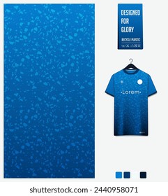 Fabric textile pattern design for soccer jersey, football kit, sport t-shirt mockup for football club. Uniform front view. Abstract pattern for sport background. Fabric pattern. Vector Illustration