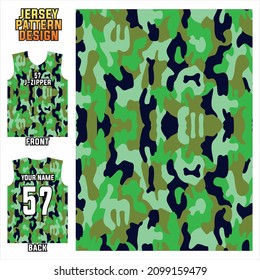 Fabric textile pattern design for sports shirts, soccer jersey printing mockup for soccer clubs. Uniform front and back