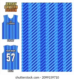 Fabric textile pattern design for sports shirts, soccer jersey printing mockup for soccer clubs. Uniform front and back