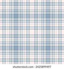 Fabric textile pattern of texture tartan check with a plaid seamless background vector in pastel and white colors.