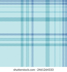 Fabric textile plaid of vector seamless check with a tartan texture background pattern in light and cyan colors.