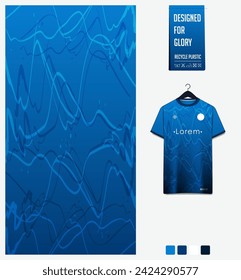 Fabric textile for soccer jersey, football kit, sport t-shirt mockup for football club. Uniform front view. Abstract pattern for sport background. Fabric pattern. Vector Illustration