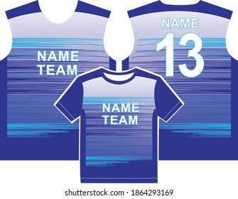 Fabric textile for Sport t-shirt ,jersey mockup for . uniform front and back view.