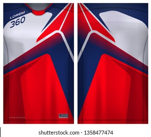 Fabric textile for Sport t-shirt ,Soccer jersey mockup for football club. uniform front and back view.