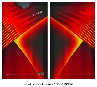 Fabric textile for Sport t-shirt ,Soccer jersey mockup for football club. uniform front and back view.