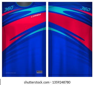 Fabric textile for Sport t-shirt ,Soccer jersey mockup for football club. uniform front and back view.