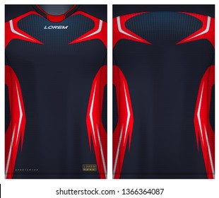 Fabric textile for Sport t-shirt ,Soccer jersey mockup for football club. uniform front and back view.