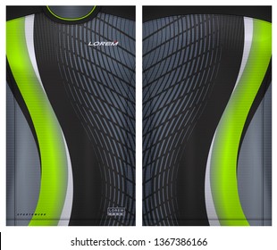 Fabric textile for Sport t-shirt ,Soccer jersey mockup for football club. uniform front and back view.