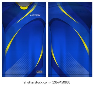 Fabric textile for Sport t-shirt ,Soccer jersey mockup for football club. uniform front and back view.
