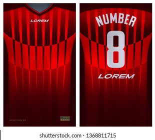 Fabric textile for Sport t-shirt ,Soccer jersey mockup for football club. uniform front and back view.