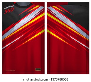 Fabric textile for Sport t-shirt ,Soccer jersey mockup for football club. uniform front and back view.