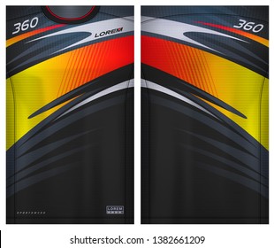 Fabric textile for Sport t-shirt ,Soccer jersey mockup for football club. uniform front and back view.