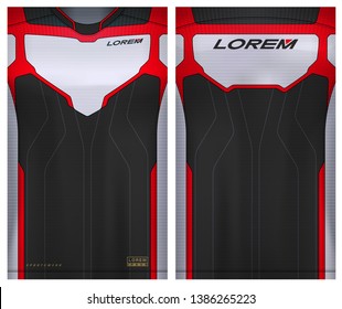 Fabric textile for Sport t-shirt ,Soccer jersey mockup for football club. uniform front and back view.