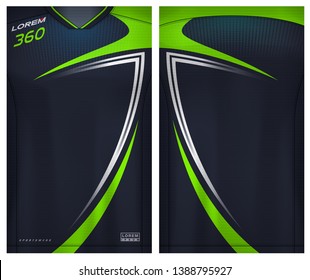 Fabric textile for Sport t-shirt ,Soccer jersey mockup for football club. uniform front and back view.