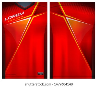 Fabric textile for Sport t-shirt ,Soccer jersey mockup for football club. uniform front and back view.