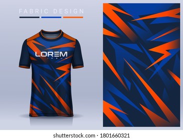 Fabric textile for Sport t-shirt ,Soccer jersey mockup for football club. uniform front and back view.