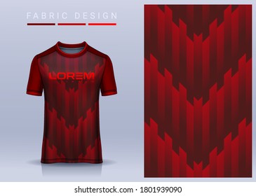 Tela textil para camiseta deportiva, camiseta deportiva, jersey de fútbol para club de fútbol. vista frontal y posterior uniforme.