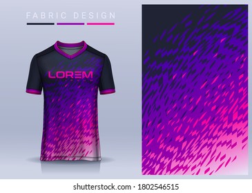 Fabric textile for Sport t-shirt ,Soccer jersey mockup for football club. uniform front and back view.