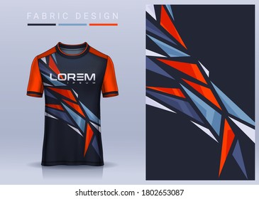 Fabric textile for Sport t-shirt ,Soccer jersey mockup for football club. uniform front and back view.