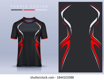 Fabric textile for Sport t-shirt ,Soccer jersey mockup for football club. uniform front and back view.