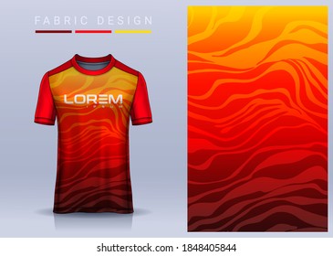 Fabric textile for Sport t-shirt ,Soccer jersey mockup for football club. uniform front and back view.