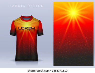 Fabric textile for Sport t-shirt ,Soccer jersey mockup for football club. uniform front and back view.