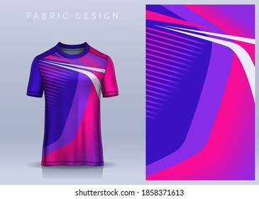 Fabric textile for Sport t-shirt ,Soccer jersey mockup for football club. uniform front and back view.