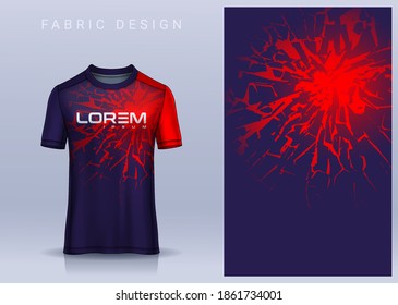 Fabric textile for Sport t-shirt ,Soccer jersey mockup for football club. uniform front view.