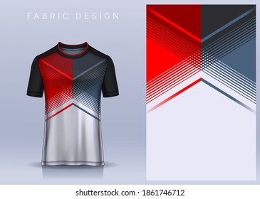 Fabric textile for Sport t-shirt ,Soccer jersey mockup for football club. uniform front view.