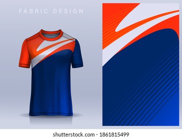 Fabric textile for Sport t-shirt ,Soccer jersey mockup for football club. uniform front view.