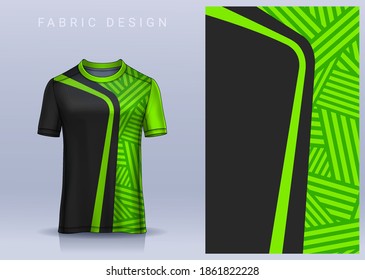 Fabric textile for Sport t-shirt ,Soccer jersey mockup for football club. uniform front view.