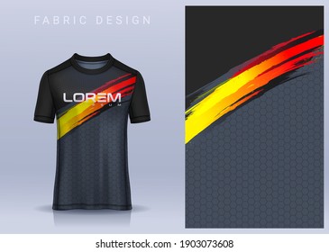 Fabric textile for Sport t-shirt ,Soccer jersey mockup for football club. uniform front view.