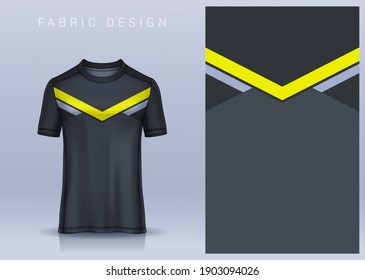 Fabric textile for Sport t-shirt ,Soccer jersey mockup for football club. uniform front view.