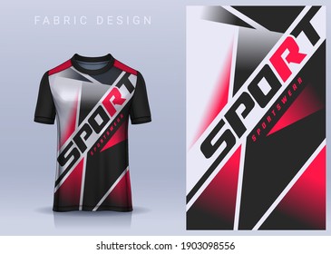 Fabric textile for Sport t-shirt ,Soccer jersey mockup for football club. uniform front view.