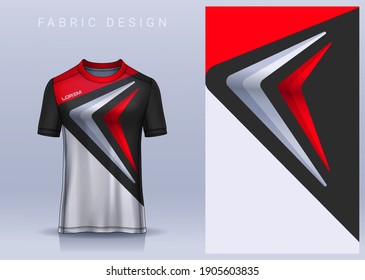 Fabric textile for Sport t-shirt ,Soccer jersey mockup for football club. uniform front view.