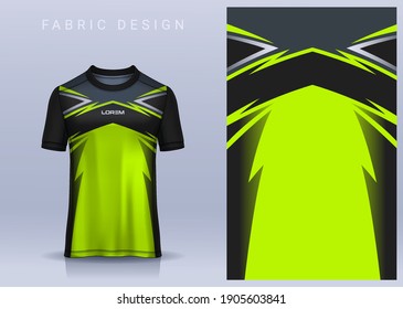 Fabric textile for Sport t-shirt ,Soccer jersey mockup for football club. uniform front view.