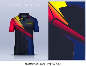 Fabric textile for Sport t-shirt ,Soccer jersey mockup for football club. uniform front view.